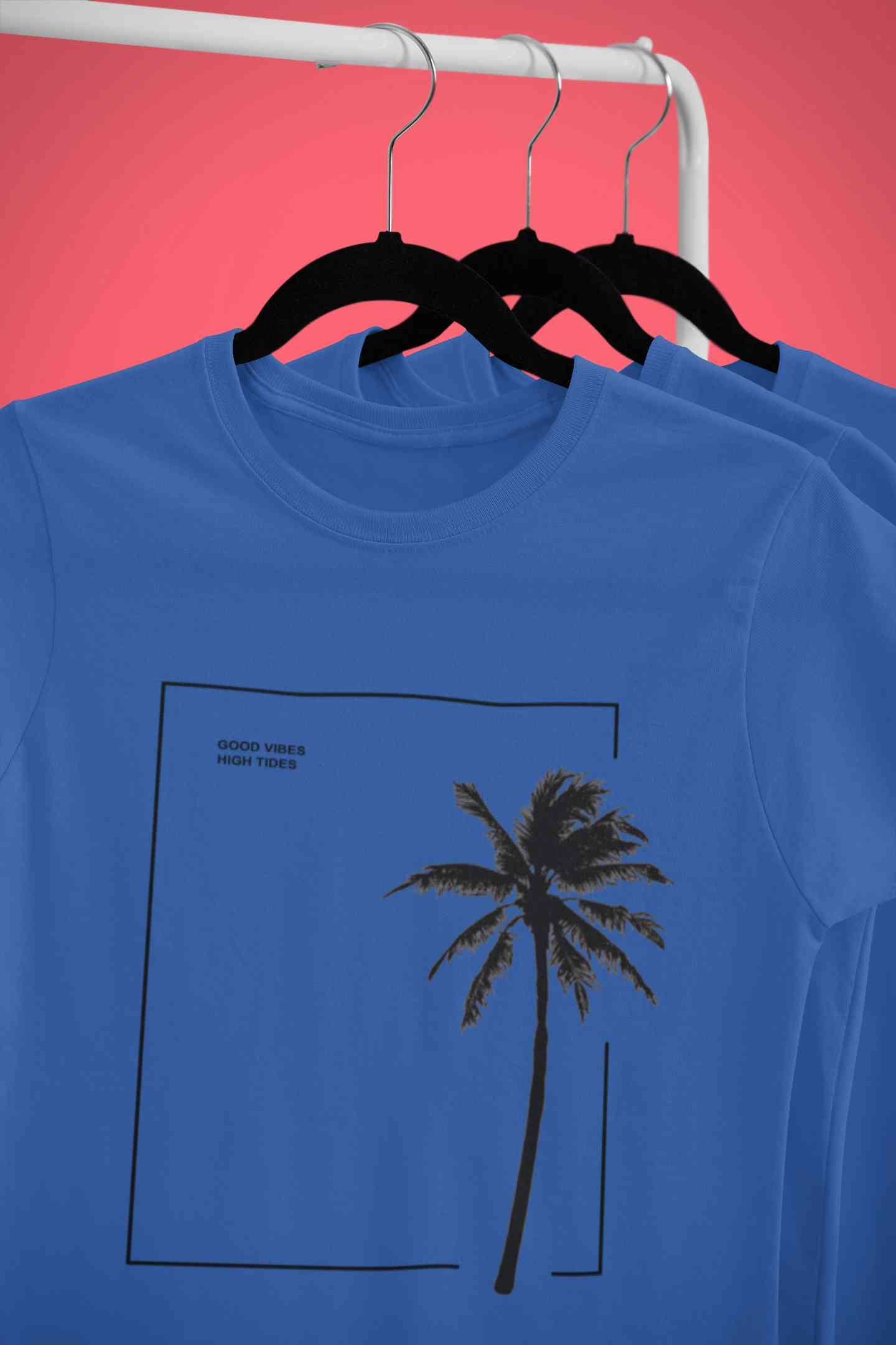 Good Vibes High Tides Mens Half Sleeves T-shirt- FunkyTeesClub