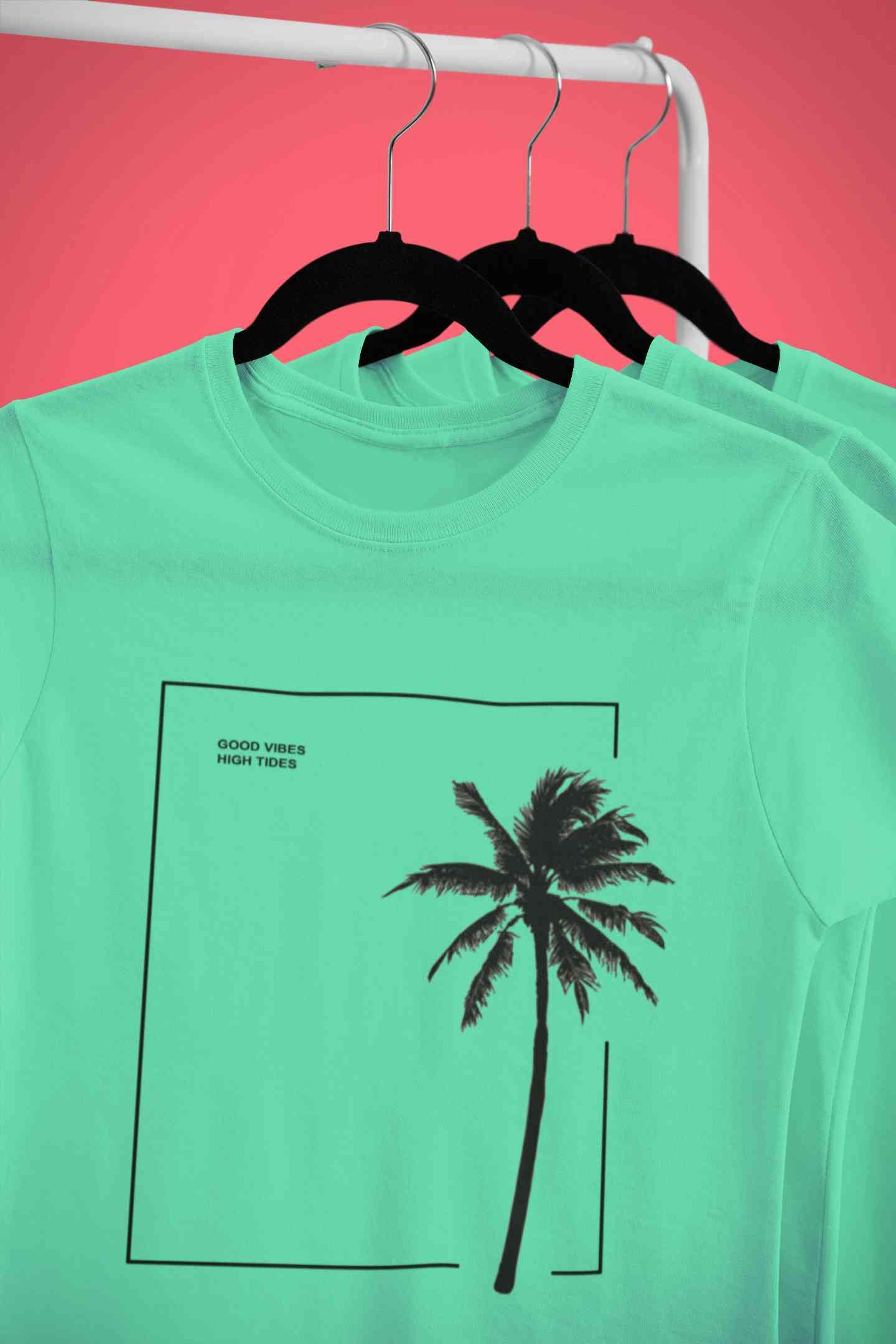 Good Vibes High Tides Mens Half Sleeves T-shirt- FunkyTeesClub