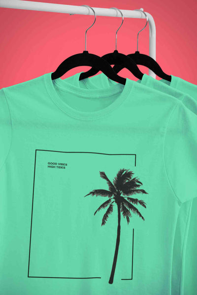 Good Vibes High Tides Mens Half Sleeves T-shirt- FunkyTeesClub
