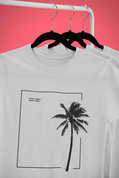 Good Vibes High Tides Mens Half Sleeves T-shirt- FunkyTeesClub