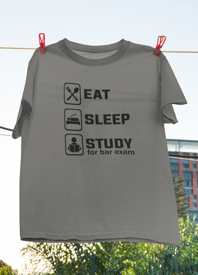 Eat Sleep Study Lawyer Mens Half Sleeves T-shirt- FunkyTeesClub