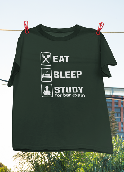 Eat Sleep Study Lawyer Mens Half Sleeves T-shirt- FunkyTeesClub
