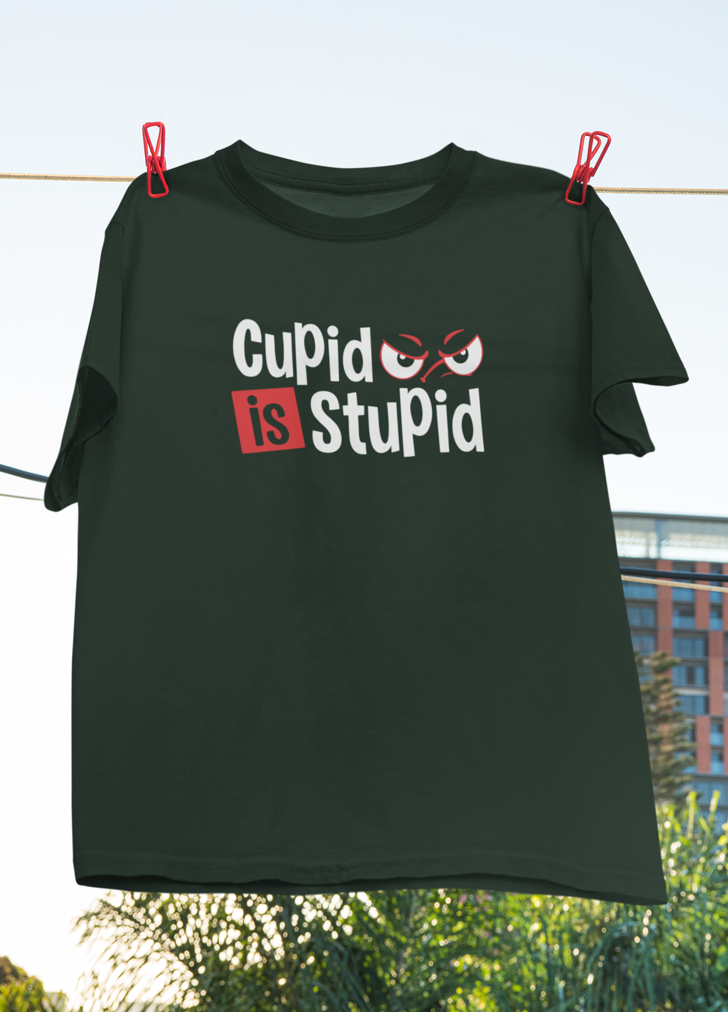 Cupid Stupid Desi Mens Half Sleeves T-shirt- FunkyTeesClub