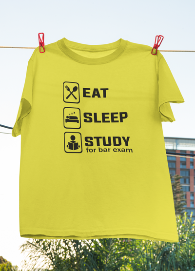 Eat Sleep Study Lawyer Women Half Sleeves T-shirt- FunkyTeesClub