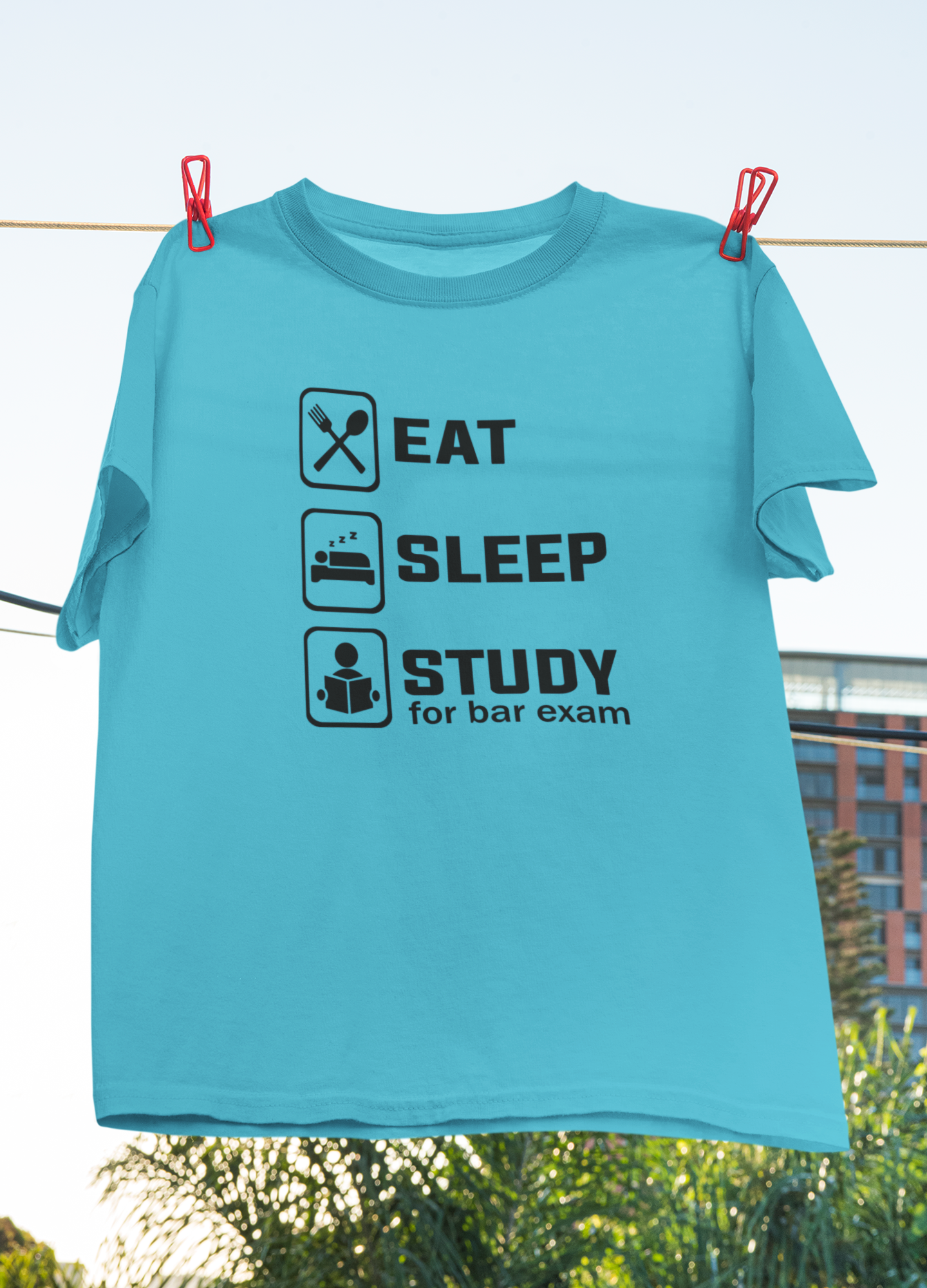Eat Sleep Study Lawyer Women Half Sleeves T-shirt- FunkyTeesClub