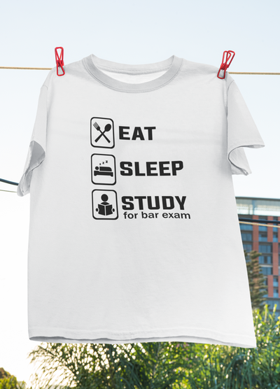 Eat Sleep Study Lawyer Mens Half Sleeves T-shirt- FunkyTeesClub