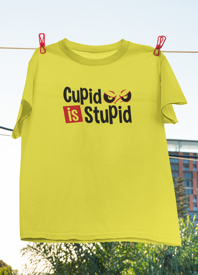 Cupid Stupid Desi Mens Half Sleeves T-shirt- FunkyTeesClub