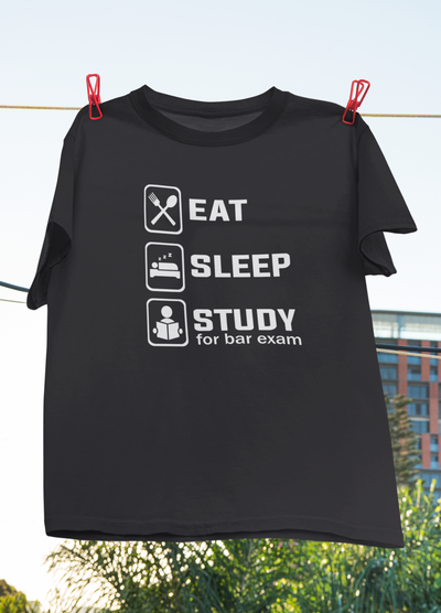 Eat Sleep Study Lawyer Mens Half Sleeves T-shirt- FunkyTeesClub