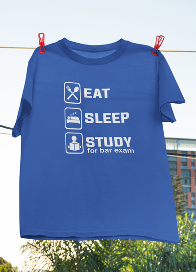 Eat Sleep Study Lawyer Women Half Sleeves T-shirt- FunkyTeesClub