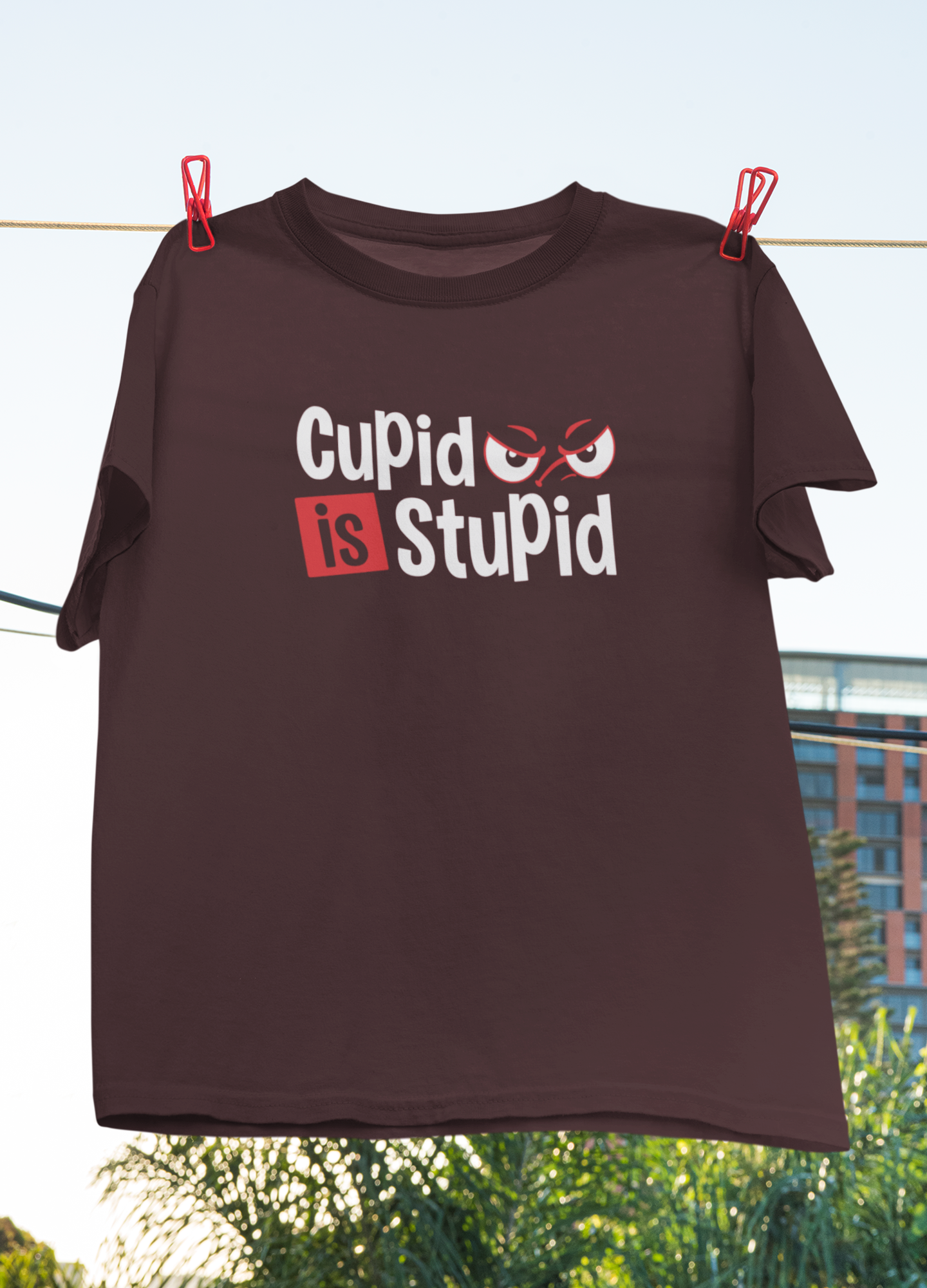 Cupid Stupid Desi Mens Half Sleeves T-shirt- FunkyTeesClub