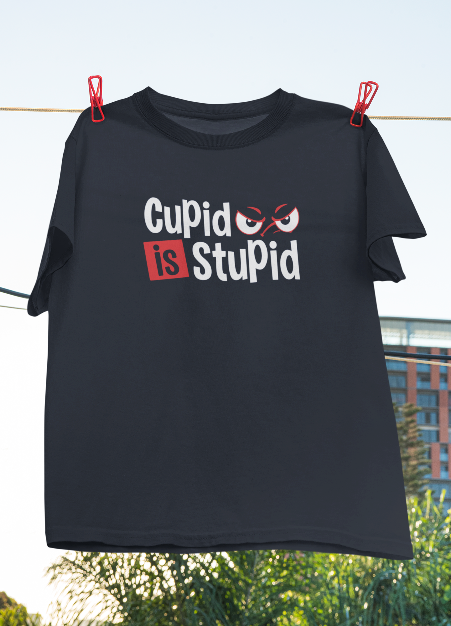 Cupid Stupid Desi Mens Half Sleeves T-shirt- FunkyTeesClub