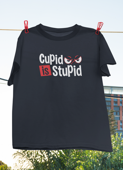 Cupid Stupid Desi Mens Half Sleeves T-shirt- FunkyTeesClub