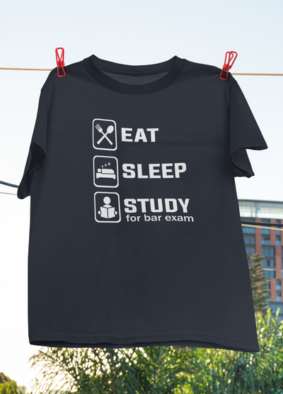 Eat Sleep Study Lawyer Women Half Sleeves T-shirt- FunkyTeesClub