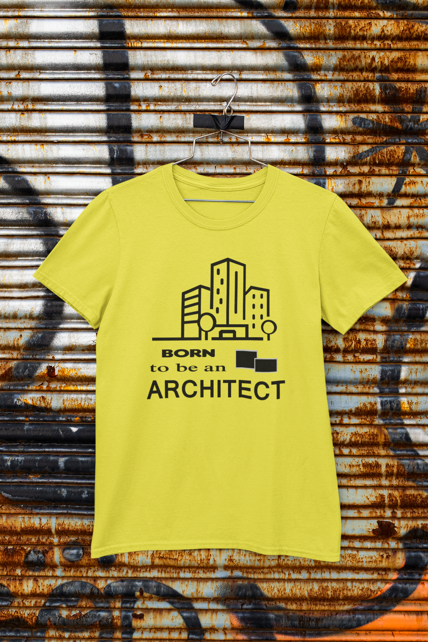 Born To Be An Architect Profession Mens Half Sleeves T-shirt- FunkyTeesClub