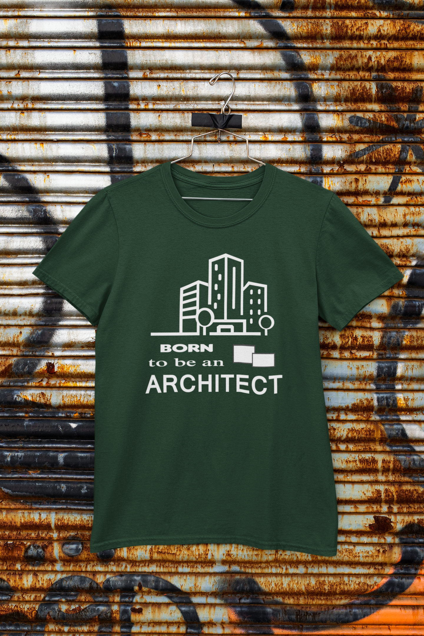 Born To Be An Architect Profession Mens Half Sleeves T-shirt- FunkyTeesClub