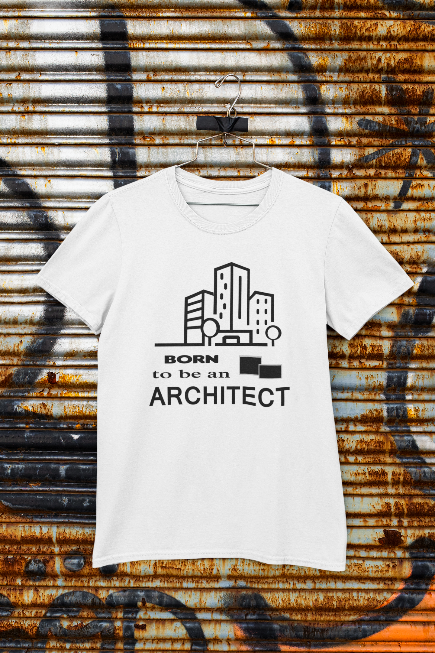 Born To Be An Architect Profession Mens Half Sleeves T-shirt- FunkyTeesClub