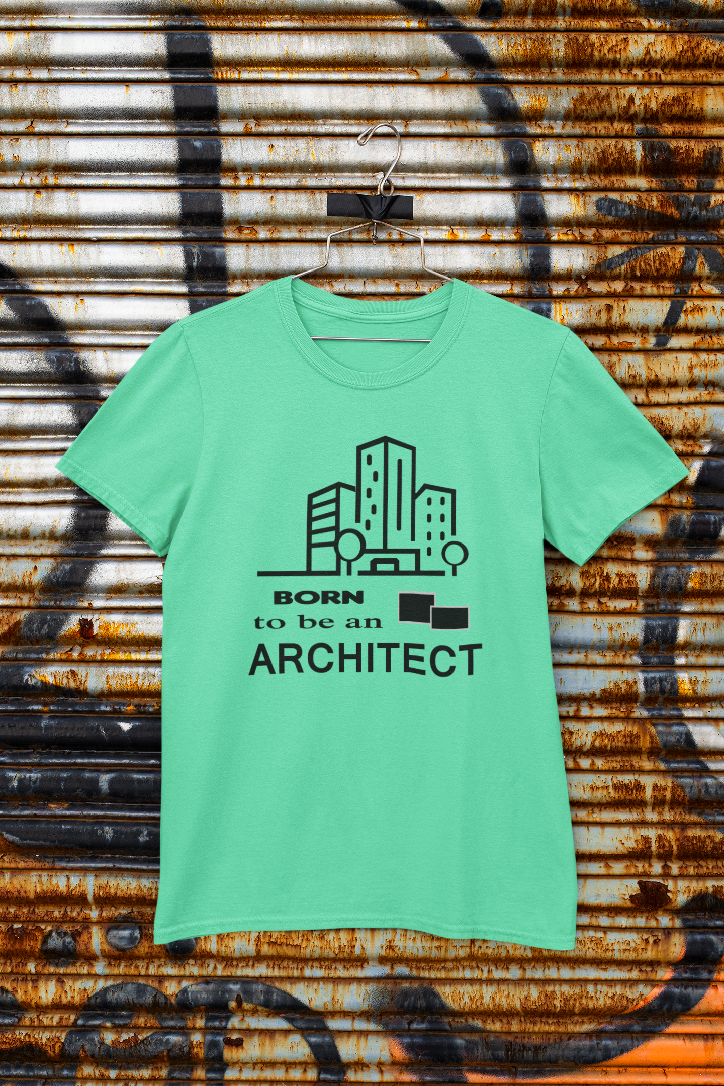 Born To Be An Architect Profession Mens Half Sleeves T-shirt- FunkyTeesClub
