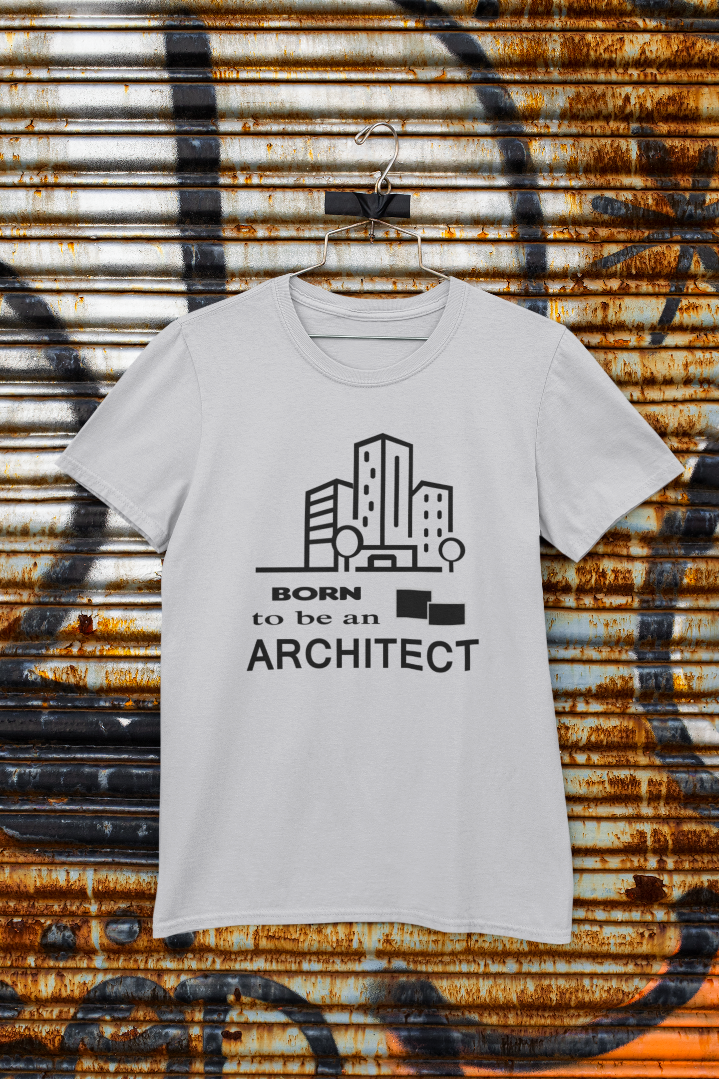 Born To Be An Architect Profession Mens Half Sleeves T-shirt- FunkyTeesClub