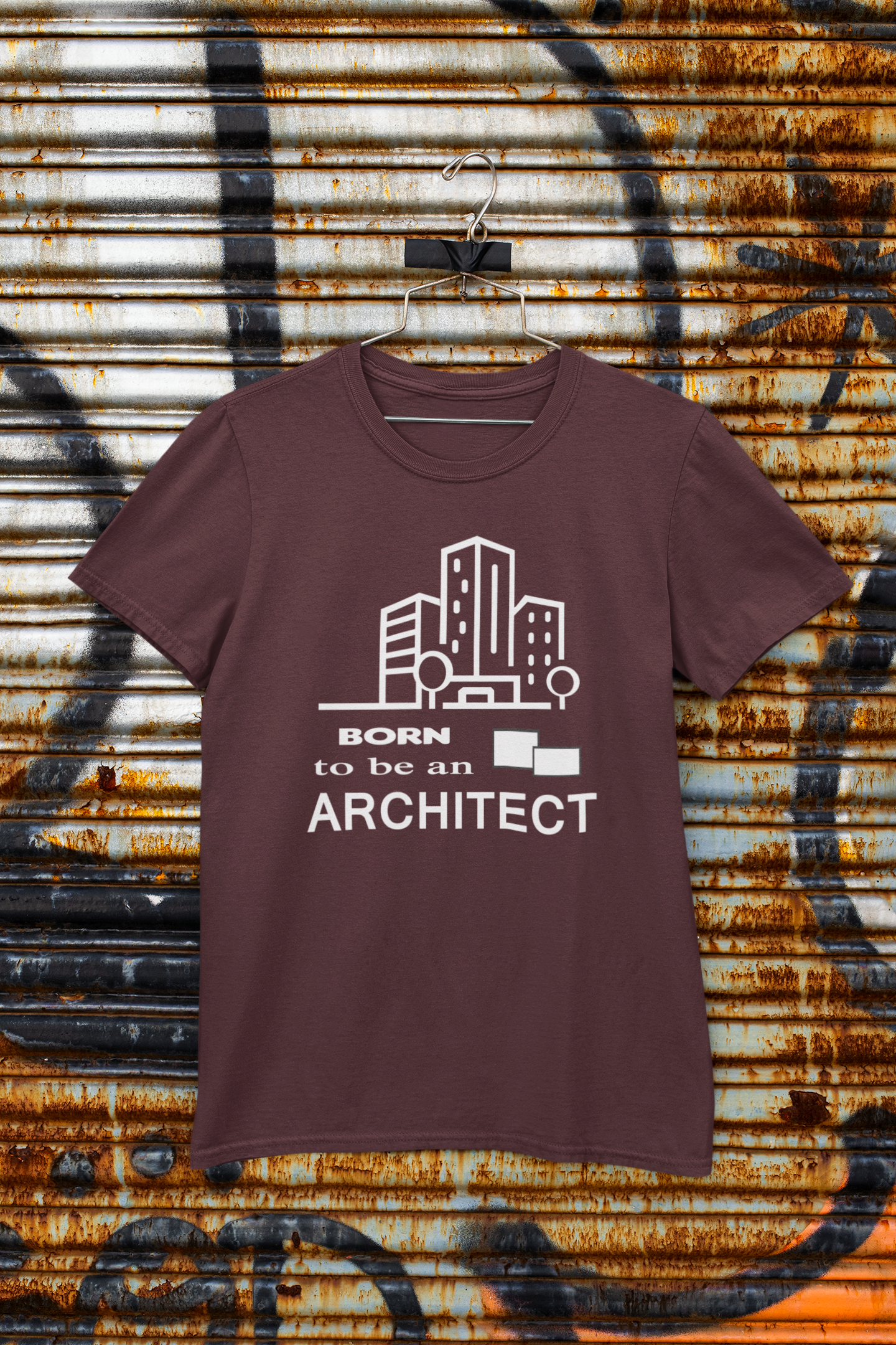 Born To Be An Architect Profession Mens Half Sleeves T-shirt- FunkyTeesClub