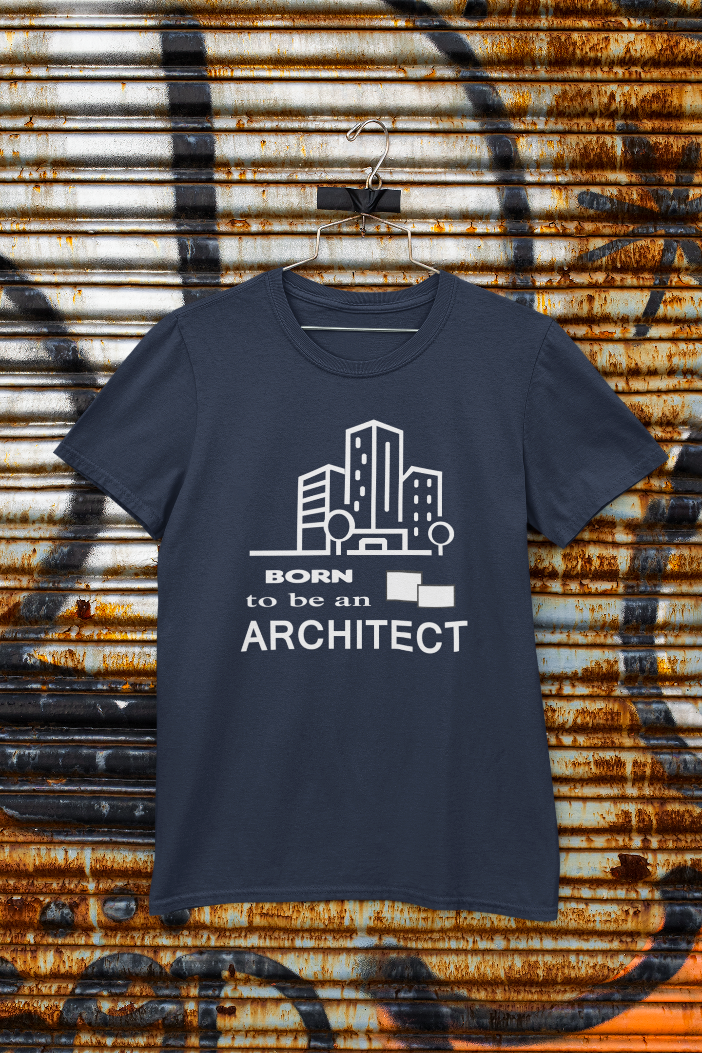 Born To Be An Architect Profession Mens Half Sleeves T-shirt- FunkyTeesClub