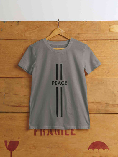 Strip Peace Mens Half Sleeves T-shirt- FunkyTeesClub