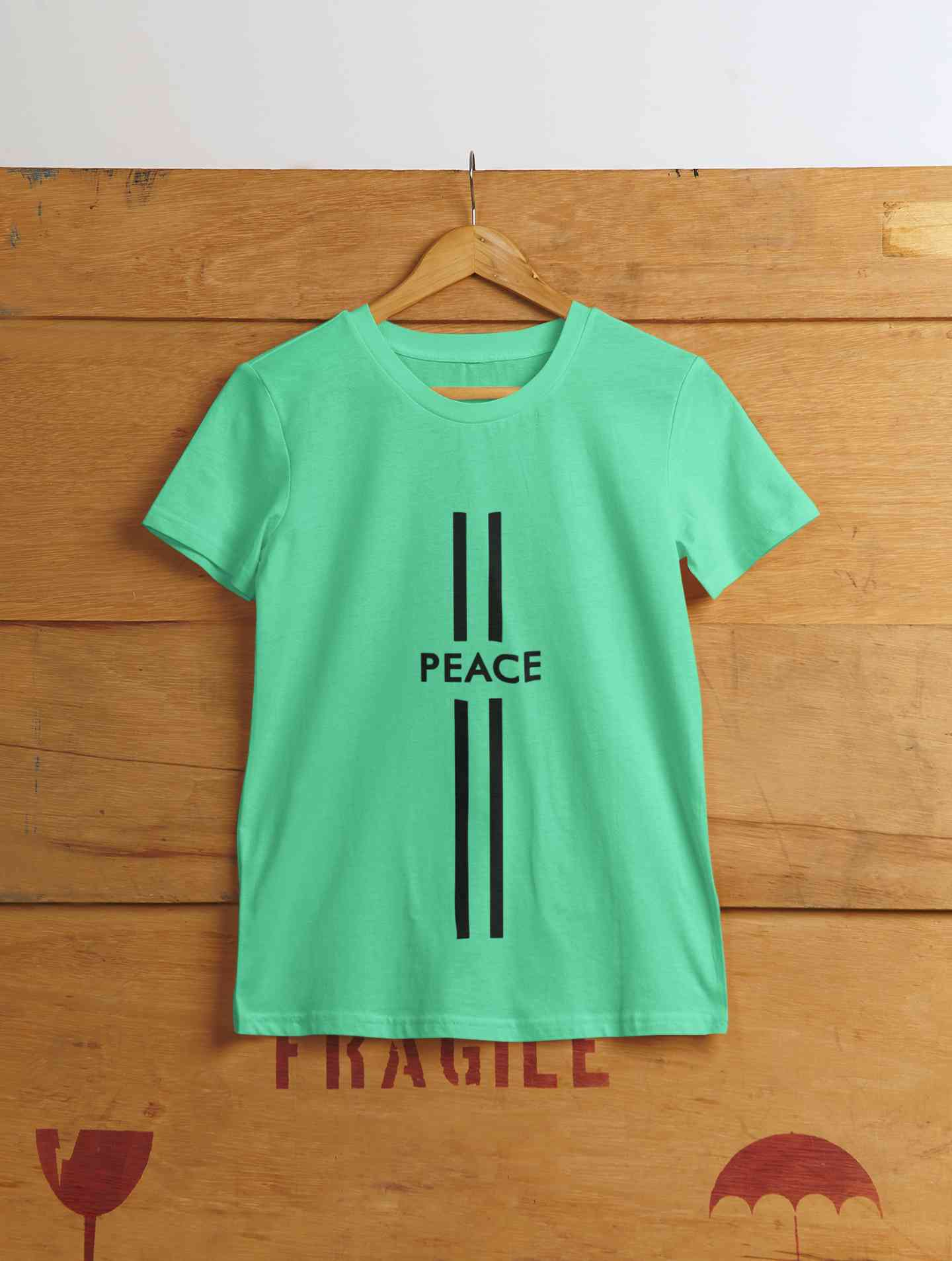 Strip Peace Mens Half Sleeves T-shirt- FunkyTeesClub