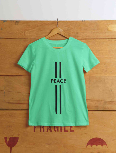 Strip Peace Mens Half Sleeves T-shirt- FunkyTeesClub