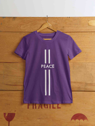 Strip Peace Mens Half Sleeves T-shirt- FunkyTeesClub