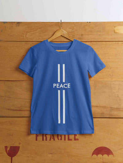 Strip Peace Mens Half Sleeves T-shirt- FunkyTeesClub