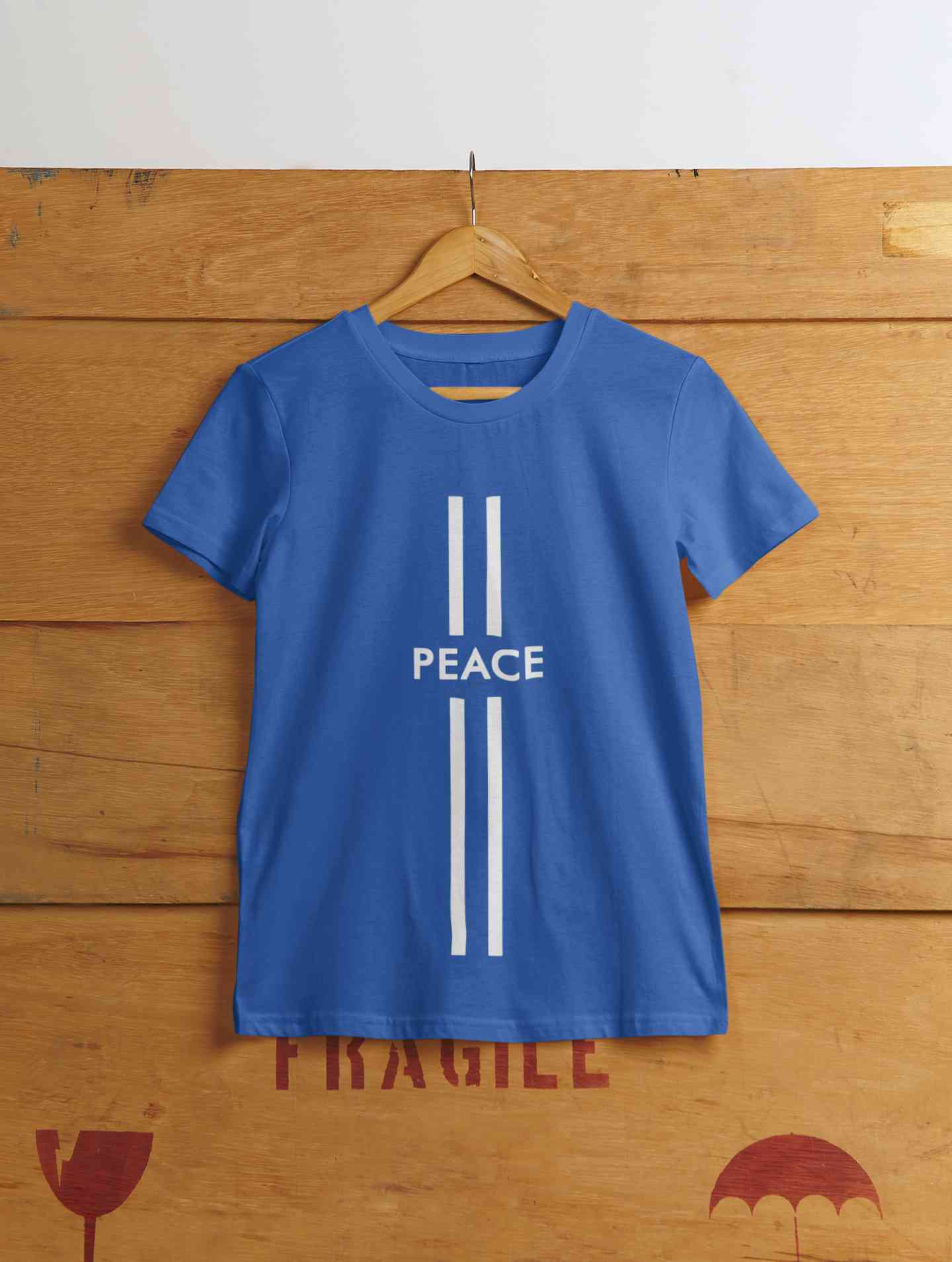 Strip Peace Women Half Sleeves T-shirt- FunkyTeesClub
