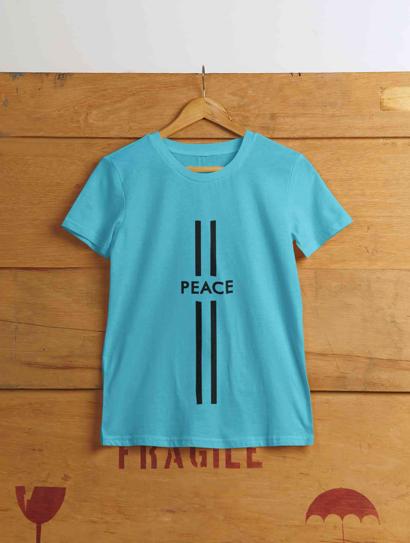 Strip Peace Women Half Sleeves T-shirt- FunkyTeesClub