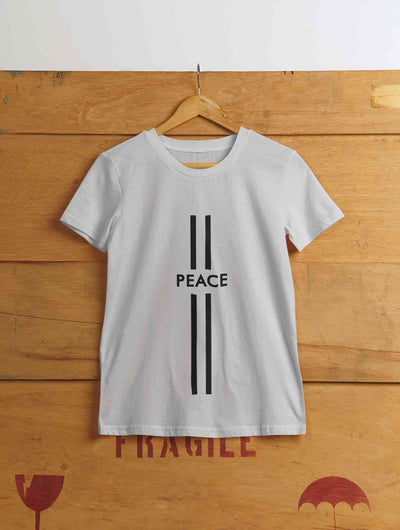Strip Peace Mens Half Sleeves T-shirt- FunkyTeesClub
