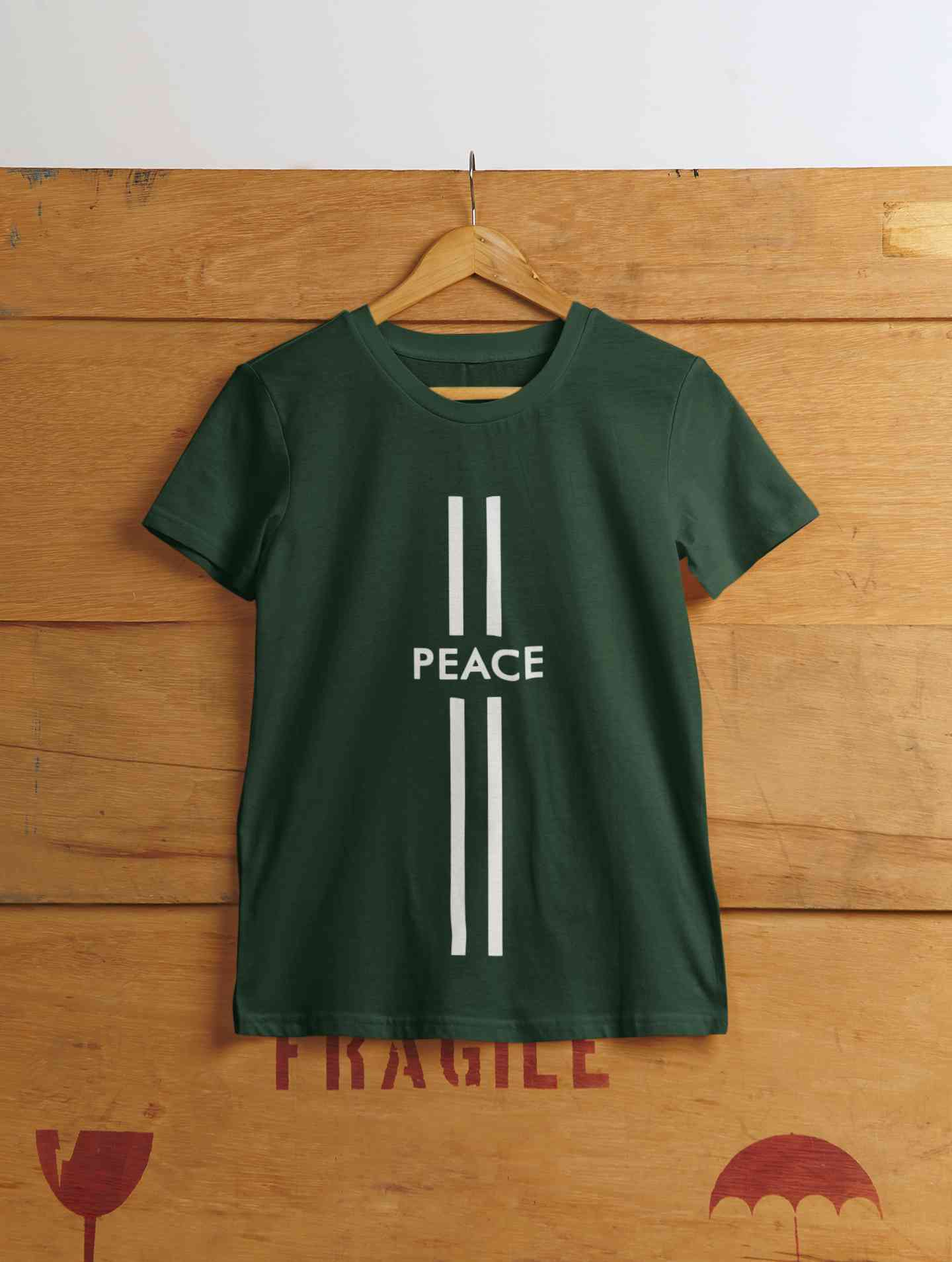 Strip Peace Women Half Sleeves T-shirt- FunkyTeesClub