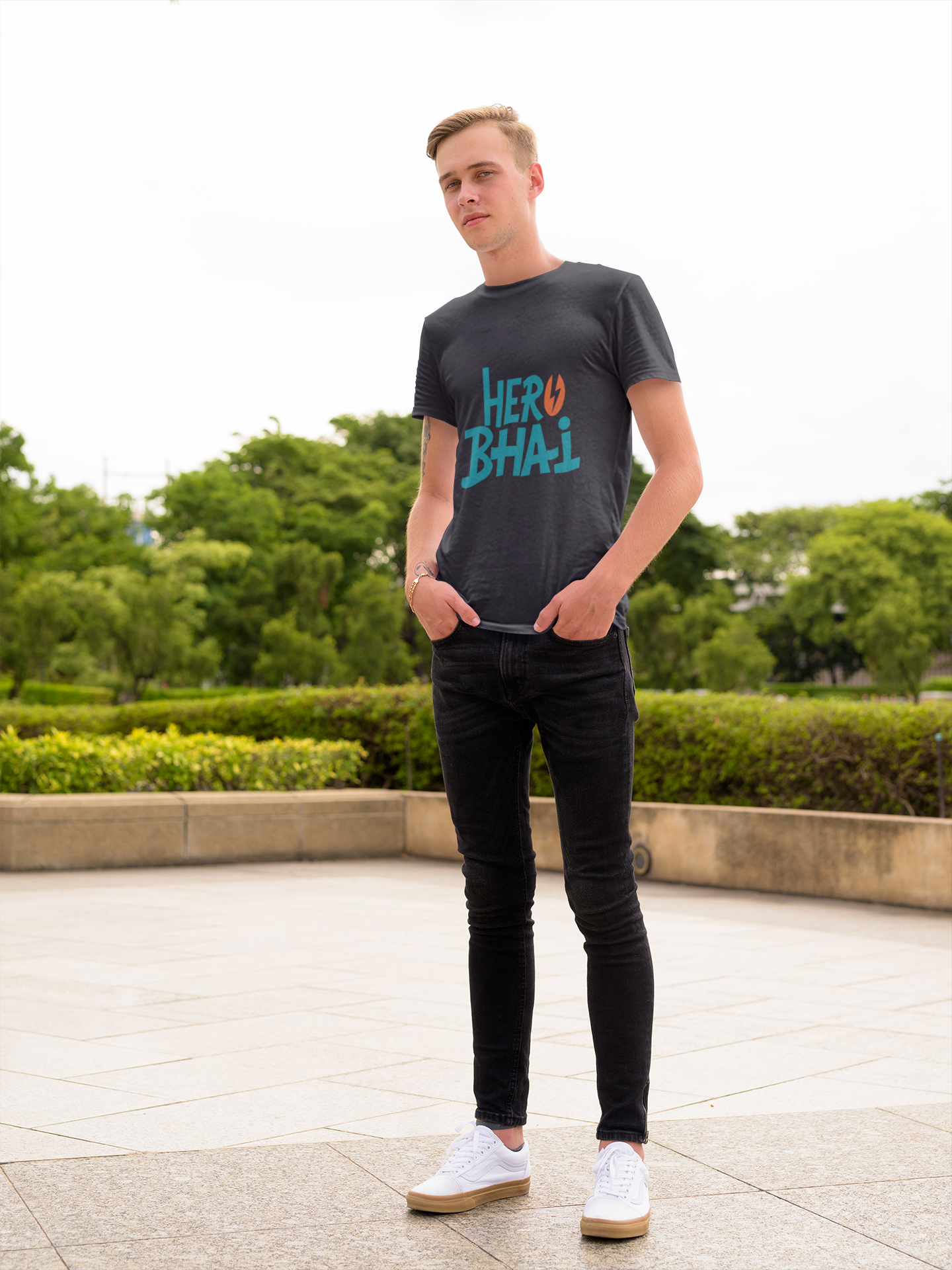 Hero Bhai Mens Half Sleeves T-shirt- FunkyTeesClub