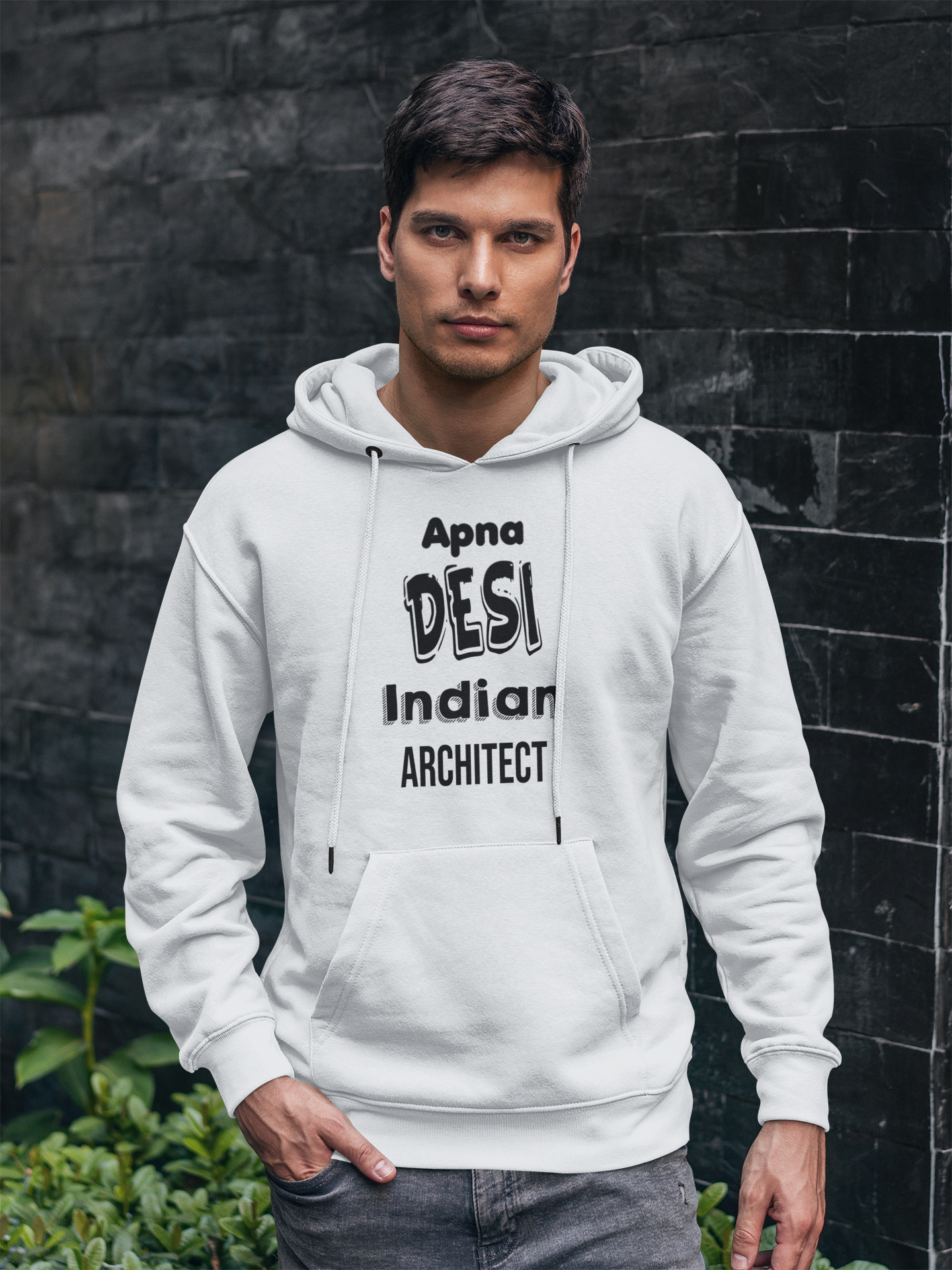 Apna Desi Indian Architect Profession Men Hoodies-FunkyTeesClub