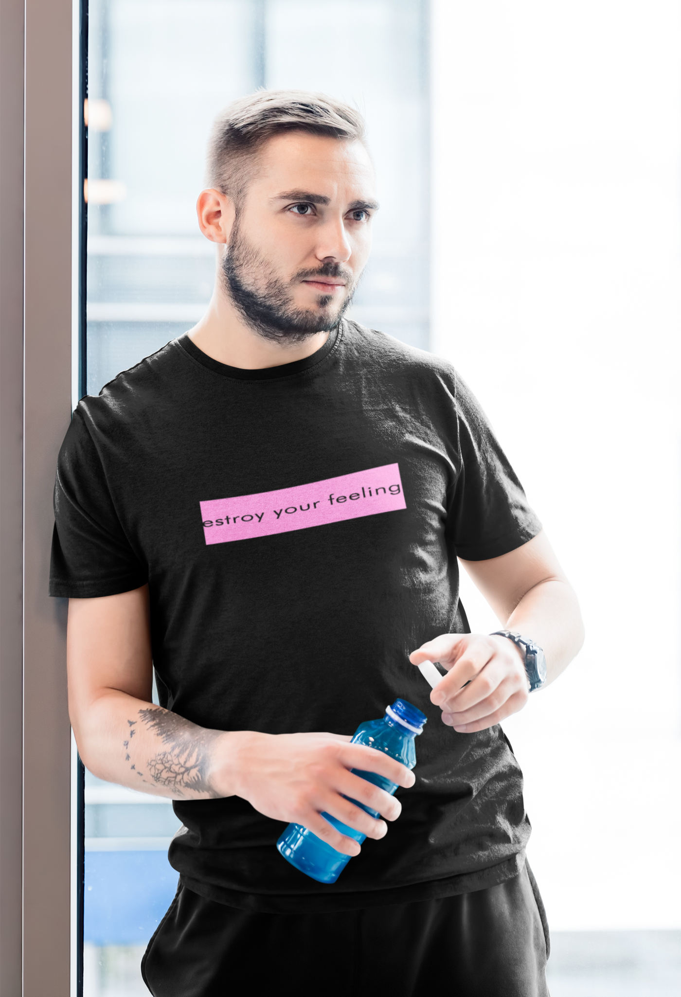 Destroy Your Feelings Minimal Mens Half Sleeves T-shirt- FunkyTeesClub