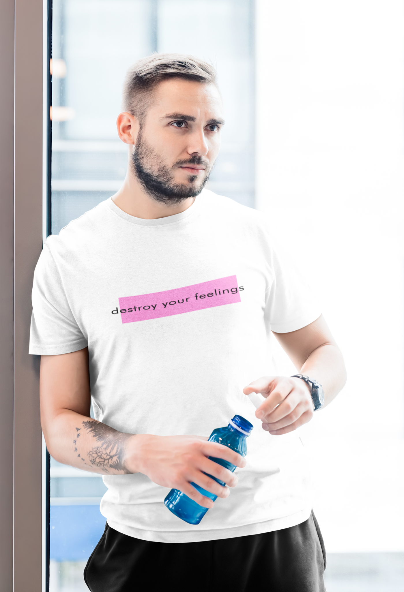 Destroy Your Feelings Minimal Mens Half Sleeves T-shirt- FunkyTeesClub