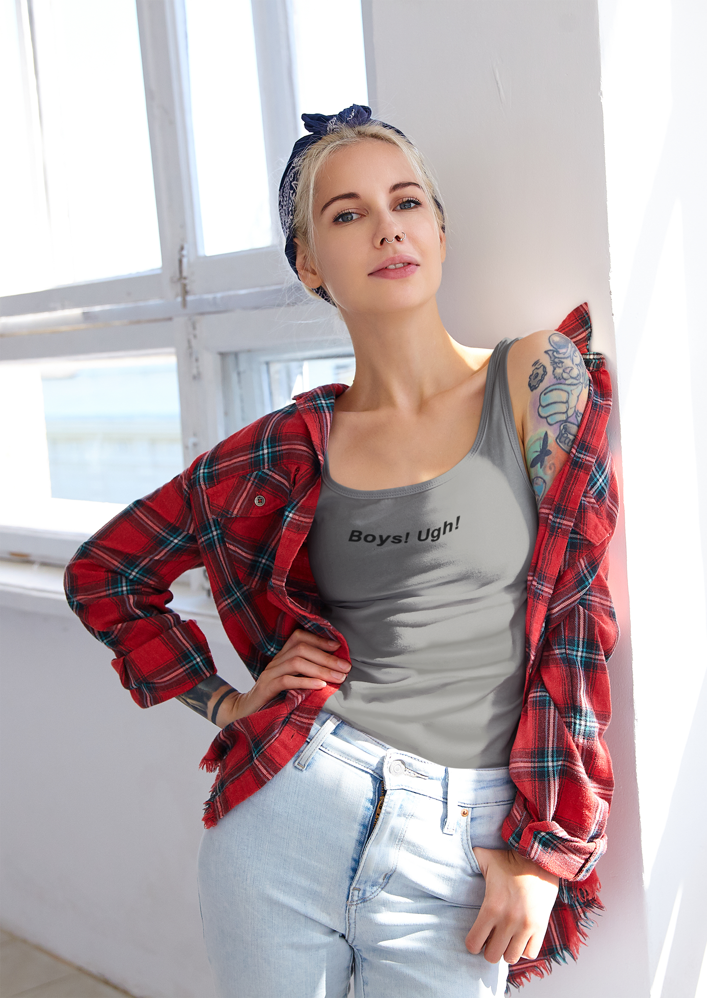 Boys Ugh Minimals Women Tank Top- FunkyTeesClub