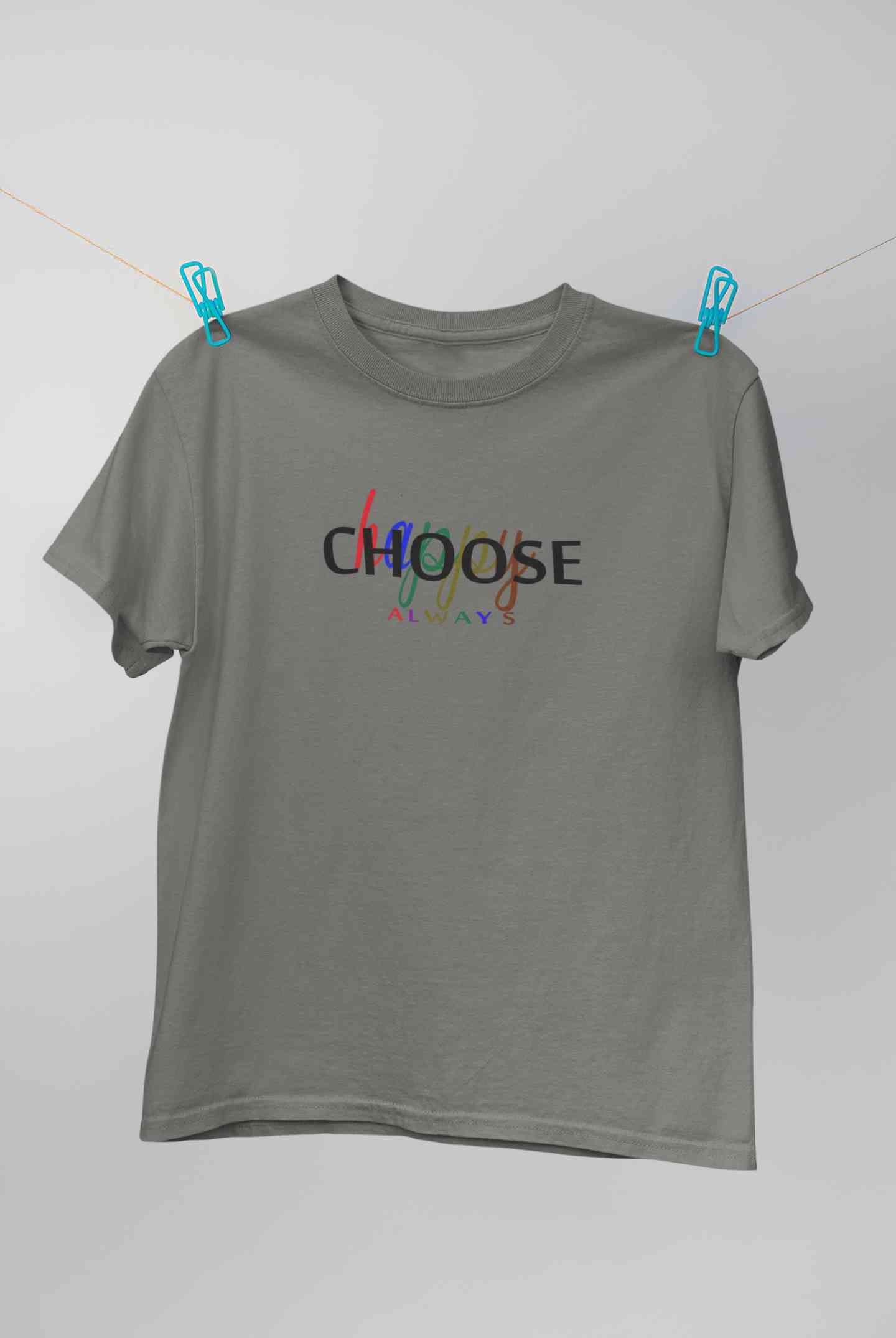 Choose Happy Always Mens Half Sleeves T-shirt- FunkyTeesClub