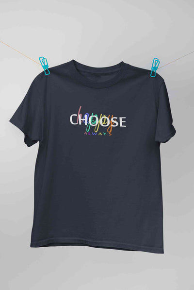 Choose Happy Always Mens Half Sleeves T-shirt- FunkyTeesClub