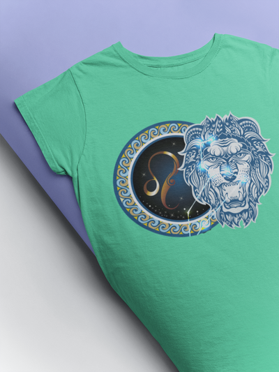 Leo Zodiac Sign Mens Half Sleeves T-shirt- FunkyTeesClub