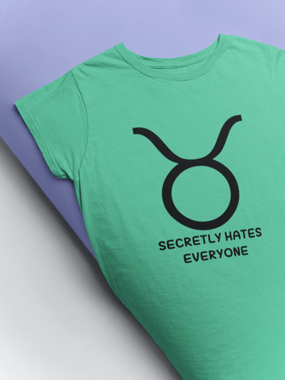 Taurus Zodiac Sign Mens Half Sleeves T-shirt- FunkyTeesClub