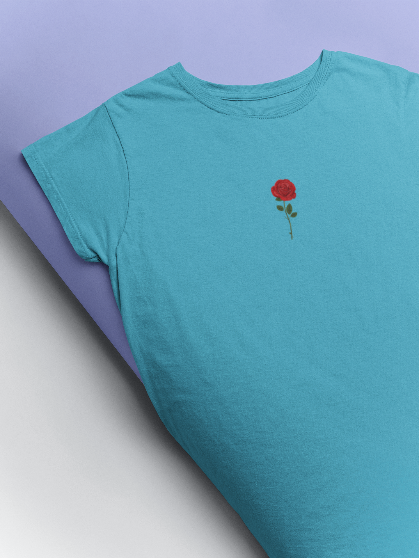 Rose Mens Half Sleeves T-shirt- FunkyTeesClub