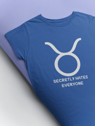 Taurus Zodiac Sign Mens Half Sleeves T-shirt- FunkyTeesClub