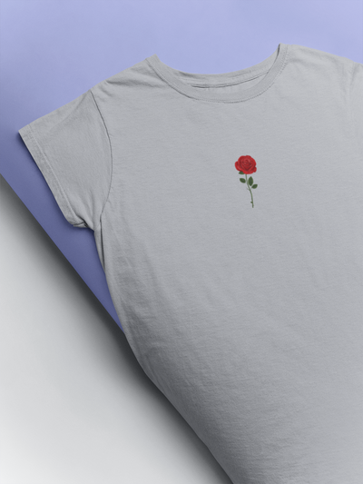 Rose Mens Half Sleeves T-shirt- FunkyTeesClub