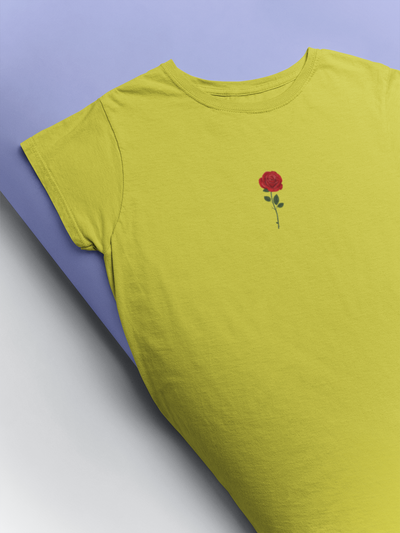 Rose Mens Half Sleeves T-shirt- FunkyTeesClub