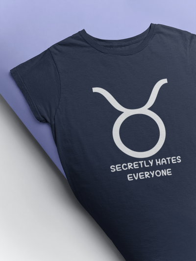 Taurus Zodiac Sign Mens Half Sleeves T-shirt- FunkyTeesClub