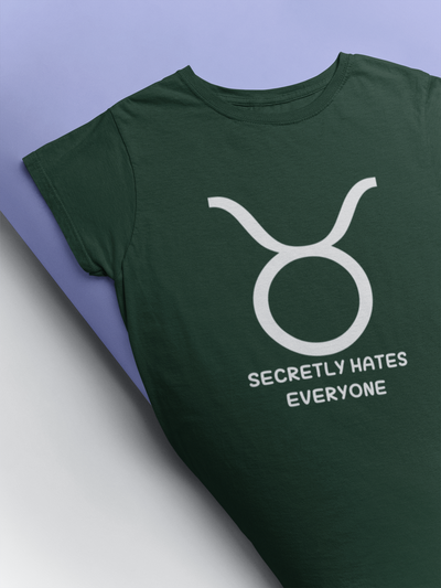 Taurus Zodiac Sign Mens Half Sleeves T-shirt- FunkyTeesClub