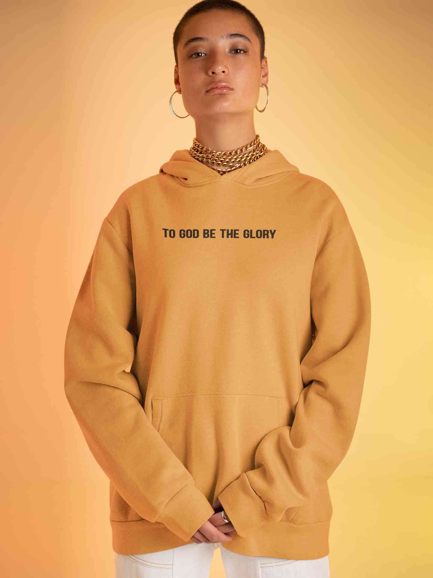 To God Be The Glory Minimals Hoodies for Women-FunkyTeesClub
