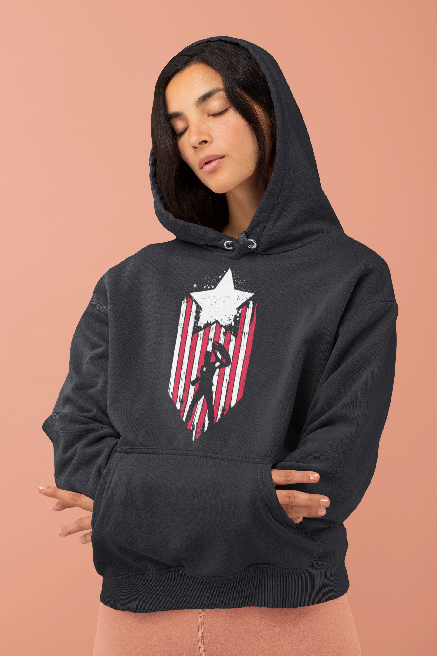 Captain America Web Series Hoodies for Women-FunkyTeesClub
